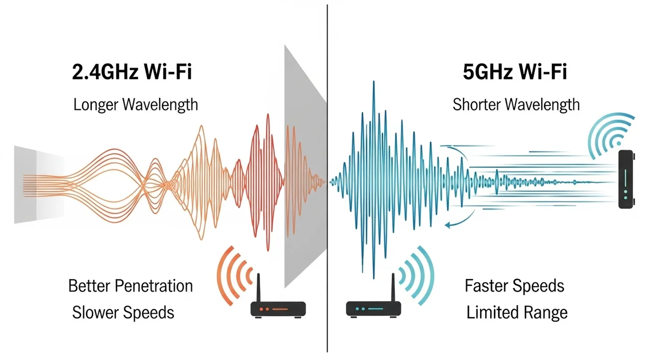 2. 주파수 대역 변경: 2.4GHz vs 5GHz