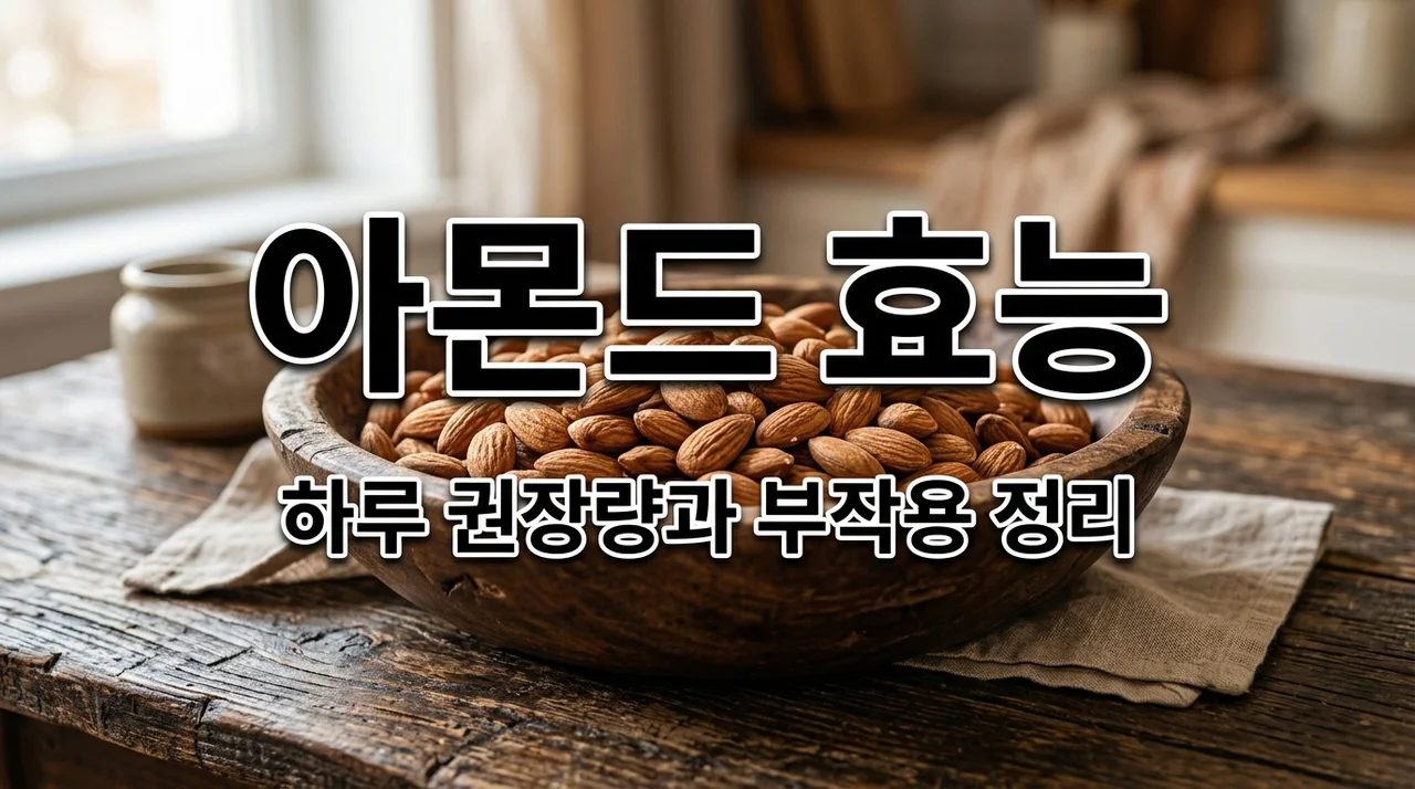 아몬드 효능 7가지와 하루 권장 섭취량 부작용 없이 먹는 법