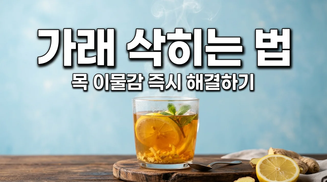 가래삭히는법 목 이물감 없애는 확실한 방법 5가지 정리