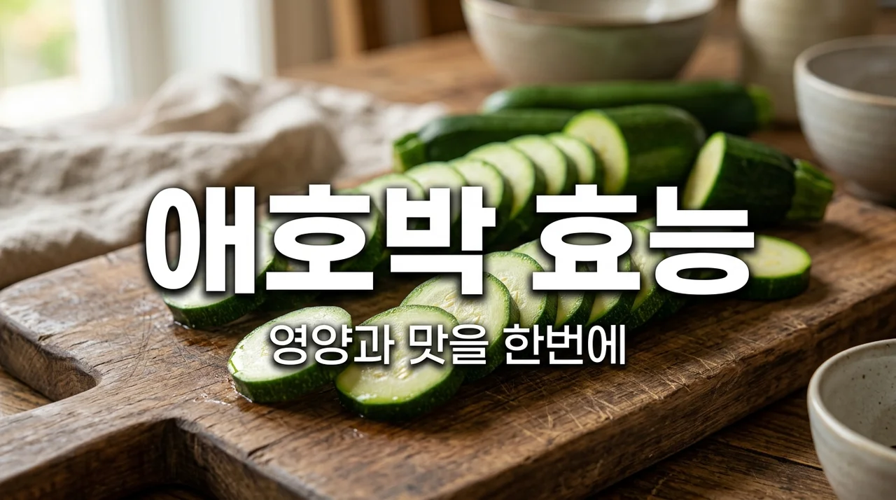 애호박 효능 5가지와 칼로리 보관법까지 완벽 정리