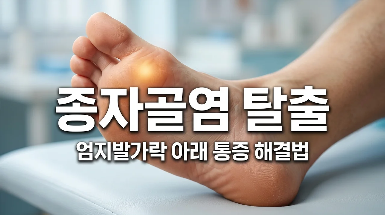 종자골염 엄지발가락 아래 통증 원인과 치료법 총정리 (깔창 선택 꿀팁)