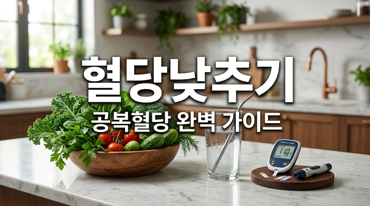 혈당낮추기 방법 5가지 공복 혈당 수치 잡는 확실한 루틴 정리