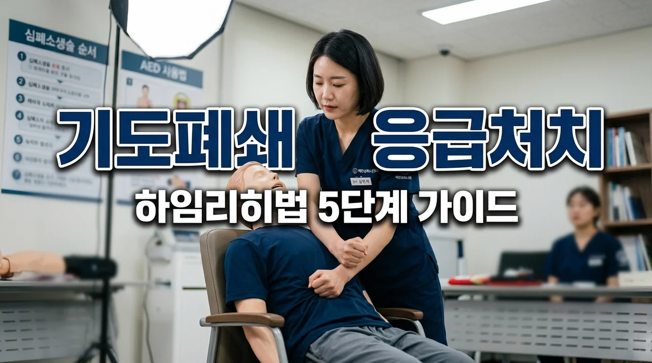 기도폐쇄 응급처치 방법: 하임리히법 순서와 상황별 주의사항 완벽 정리