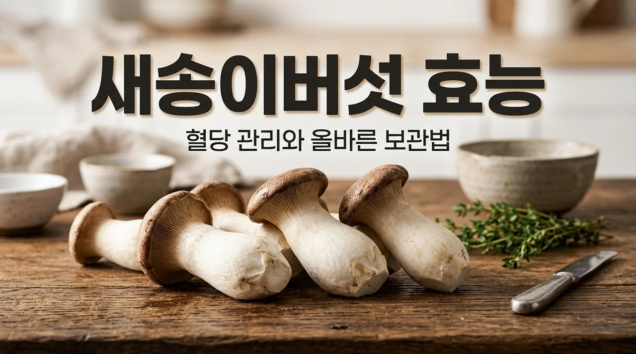 새송이버섯 효능 5가지와 부작용 | 혈당 관리 및 싱싱한 보관법 총정리