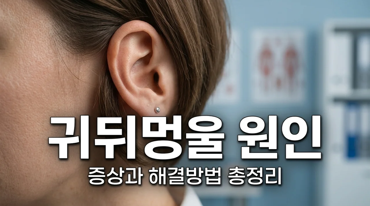 귀뒤멍울 원인 3가지와 증상별 대처법 (피지낭종 vs 임파선염)