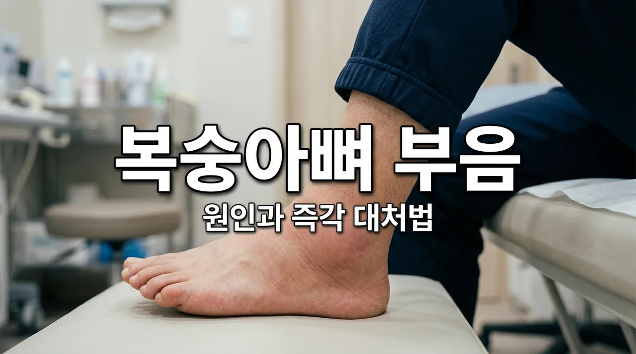 복숭아뼈 부음 원인 5가지와 꼭 확인해야 할 위험 신호 (수술 여부)