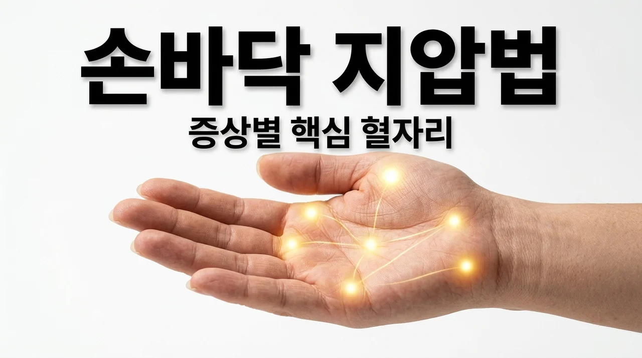 손바닥 지압점 위치별 효능 총정리! 급체·두통 즉시 해결하는 법